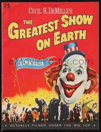 1f1929 GREATEST SHOW ON EARTH souvenir program book 1952 Cecil B. DeMille circus classic!