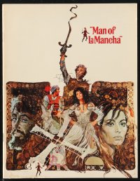 1f1943 MAN OF LA MANCHA souvenir program book 1972 Peter O'Toole, Sophia Loren, Ted CoConis art!