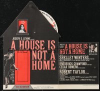 1f0125 HOUSE IS NOT A HOME die-cut promo brochure 1964 Shelley Winters & Robert Taylor in brothel!