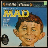 1f1252 MAD 33 1/3 RPM record 1959 Musically Mad, Norman Mingo cover art of Alfred E. Neuman!