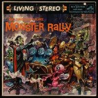 1f1257 MONSTER RALLY 33 1/3 RPM record 1959 great Jack Davis cover art of Dracula conducting band!