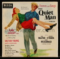 1f2194 QUIET MAN 45 RPM record album 1951 art of John Wayne & sexy Maureen O'Hara, John Ford classic!