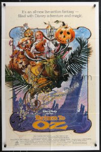 1f1150 RETURN TO OZ 1sh 1985 Walt Disney, cool Drew Struzan art of very young Fairuza Balk!