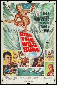 1f1151 RIDE THE WILD SURF 1sh 1964 Fabian, ultimate poster for surfers to display on their wall!