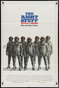 1f1152 RIGHT STUFF advance 1sh 1983 great line up of the first NASA astronauts all suited up!