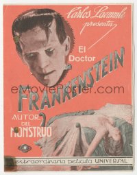 1f0352 FRANKENSTEIN 4pg Spanish herald 1932 great different images of monster Boris Karloff, rare!