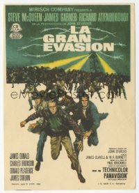 1f0354 GREAT ESCAPE Spanish herald 1963 Steve McQueen, Bronson, John Sturges classic prison break!