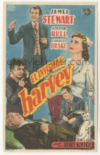 1f0356 HARVEY Spanish herald 1952 James Stewart, 6 foot imaginary rabbit, Josephine Hull, different!