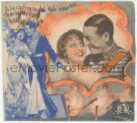 1f0365 MERRY WIDOW 4pg die-cut Spanish herald 1935 Maurice Chevalier, Jeanette MacDonald, Lubitsch