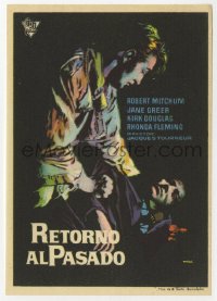 1f0370 OUT OF THE PAST Spanish herald 1958 different art of Robert Mitchum over guy by Mac Gomez!