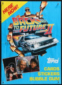 1f0424 BACK TO THE FUTURE II 10x14 advertising poster 1989 for Topps cards, stickers & bubble gum!