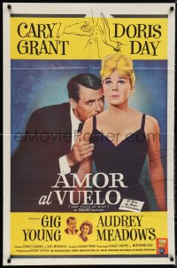 1f1204 THAT TOUCH OF MINK Spanish/US 1sh 1962 art of Cary Grant nuzzling Doris Day's shoulder!