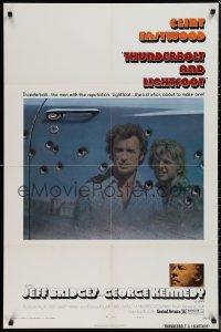 1f1209 THUNDERBOLT & LIGHTFOOT style B 1sh 1974 reflection of Clint Eastwood & Bridges by Lettick!