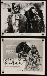 1f2513 RAW MEAT 4 8x10 stills 1973 beneath modern London buried alive in its plague-ridden tunnels!