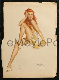 1f0107 ALBERTO VARGAS set of 6 calendar pages 1944 sexy pin-up art from Esquire for all 12 months!