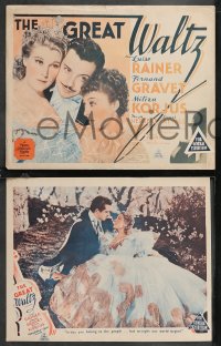 1f1626 GREAT WALTZ 8 Aust LCs 1938 Luise Rainer, Fernand Gravet, Miliza Korjus, Julien Duvivier!