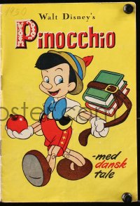 1f2212 PINOCCHIO Danish program 1950 Disney classic cartoon about a wooden boy who wants to be real!