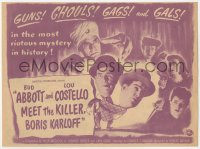 1f0245 ABBOTT & COSTELLO MEET THE KILLER BORIS KARLOFF herald 1949 great images of Bud & Lou, rare!