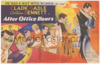 1f0264 AFTER OFFICE HOURS herald 1935 Clark Gable had his way with pretty Constance Bennett!