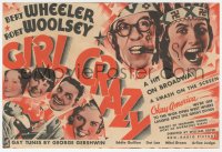 1f0280 GIRL CRAZY herald 1932 Wheeler & Woolsey, Dorothy Lee, all-star comedy festival!