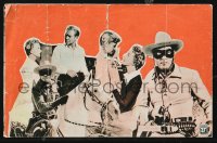 1f0316 LONE RANGER Yugoslavian herald 1956 different images of Clayton Moore, Silver & Tonto, rare!