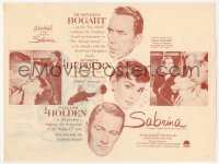 1f0258 SABRINA herald 1954 sexy Audrey Hepburn with Humphrey Bogart & William Holden, Billy Wilder!