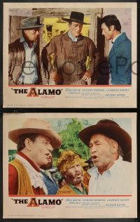 1f0739 ALAMO 8 LCs 1960 cowboy western images of John Wayne, Laurence Harvey & Richard Widmark!