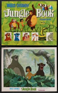 1f0736 JUNGLE BOOK 9 LCs 1967 Walt Disney cartoon classic, great art of Mowgli, Baloo & friends!