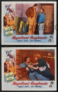 1f0771 MAGNIFICENT ROUGHNECKS 8 LCs 1956 Jack Carson, Mickey Rooney & Nancy Gates!