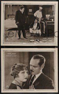 1f0822 MAKING A MAN 5 LCs 1922 rich Jack Holt & Eva Novak at bank in a story by Peter B. Kyne!