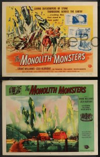 1f0775 MONOLITH MONSTERS 8 LCs 1957 Grant Williams, Lola Albright, cool Universal sci-fi horror!