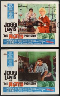 1f0777 NUTTY PROFESSOR 8 LCs 1963 wacky scientist Jerry Lewis, sexy Stella Stevens in border!