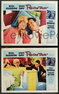 1f0781 PILLOW TALK 8 LCs R1964 bachelor Rock Hudson loves pretty career girl Doris Day!