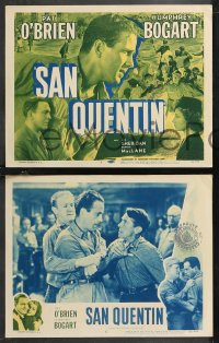 1f0787 SAN QUENTIN 8 LCs R1956 Humphrey Bogart, Ann Sheridan, Pat O'Brien, prison break!