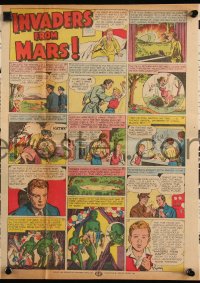 1f1876 INVADERS FROM MARS pressbook 1953 classic sci-fi, includes full-color comic strip herald!