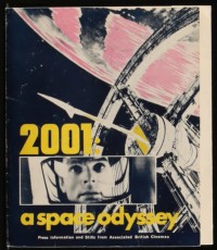 1f0873 2001: A SPACE ODYSSEY English presskit 1968 different space wheel coloring, 5 stills, rare!