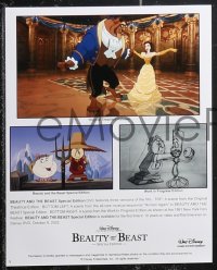 1f0145 BEAUTY & THE BEAST video presskit w/ 3 stills R2002 Walt Disney cartoon classic, cool color images!