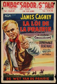 1g0530 TRIBUTE TO A BAD MAN Belgian 1956 completely different art of cowboy James Cagney & horses!