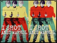 1g0579 I SHOT ANDY WARHOL British quad 1996 cool multiple images of Lili Taylor pointing gun!