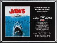 1g0581 JAWS advance DS British quad R2012 art of classic man-eating shark attacking sexy swimmer!