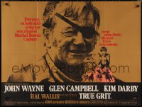 1g0592 TRUE GRIT British quad 1969 John Wayne as Rooster Cogburn, Kim Darby, Glen Campbell