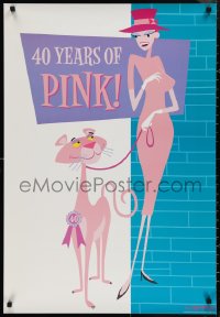 1g0285 PINK PANTHER 24x35 commercial poster 2004 cool art of the character with leash & woman!