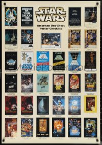 1g0293 STAR WARS CHECKLIST 28x39 German commercial poster 1997 great images of most posters!