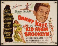 1g0905 KID FROM BROOKLYN style B 1/2sh 1946 great art of Danny Kaye, sexy Virginia Mayo & Vera-Ellen!