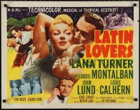 1g0908 LATIN LOVERS style B 1/2sh 1953 great close up of Lana Turner & Ricardo Montalban!