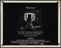 1g0930 POLTERGEIST 1/2sh 1982 Tobe Hooper, classic, they're here, Heather O'Rourke by TV!