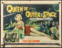 1g0931 QUEEN OF OUTER SPACE style B 1/2sh 1958 sexy Zsa Zsa Gabor on Venus, Ben Hecht & Beaumont!