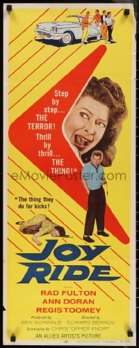 1g1007 JOY RIDE insert 1958 the thrill act that ends in terror, bad teens & fast cars!