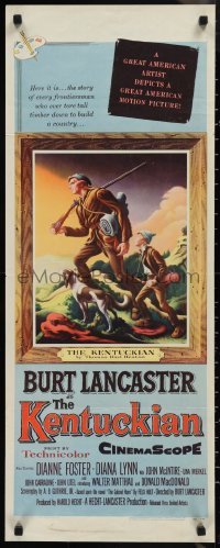 1g1010 KENTUCKIAN insert 1955 best different art of Burt Lancaster by Thomas Hart Benton!