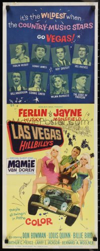 1g1012 LAS VEGAS HILLBILLYS insert 1966 Ferlin Husky with sexy Jayne Mansfield & Mamie Van Doren!